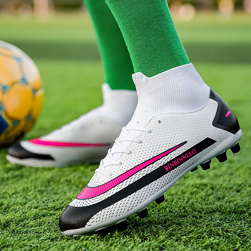 

Original Mens Soccer Boots Brand Turf Boy Football Shoes Black White Men Women Football Sock Boots Designer Fg Soccer Shoes