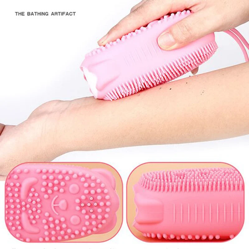 

Silicone Exfoliating Soft Brush Quick Foaming Rubbing Massage Bubble Bath Brush M88