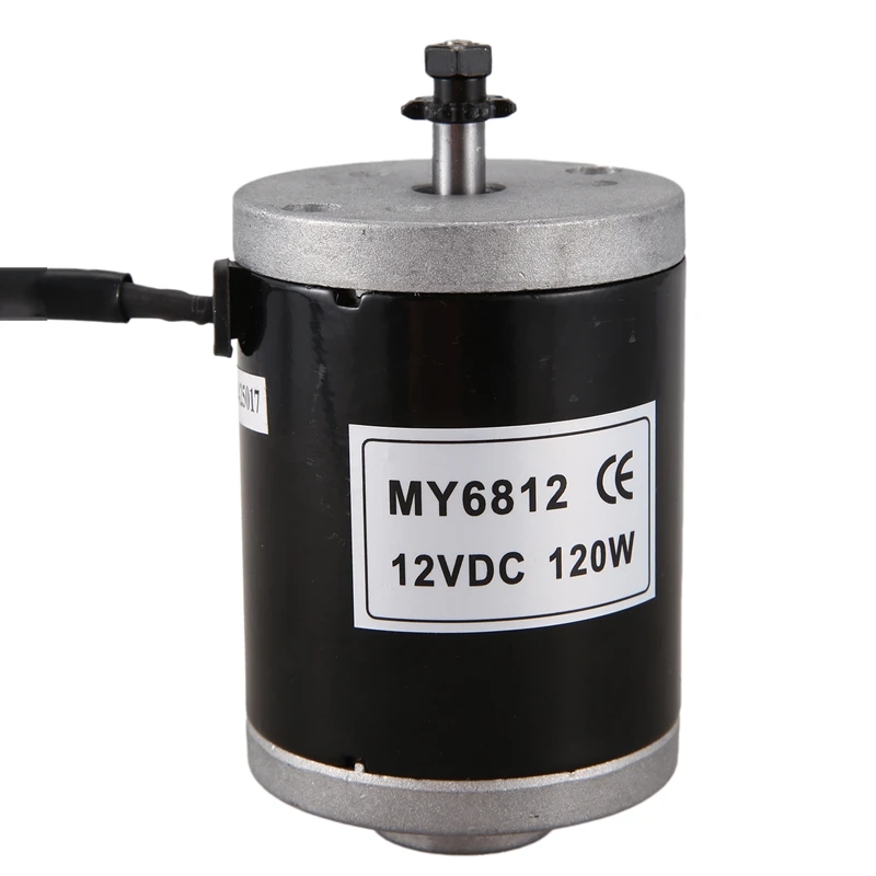 

New MY6812 Dc 120W 12V High Speed Motor with Sprocket Scooter Small Brush Motor