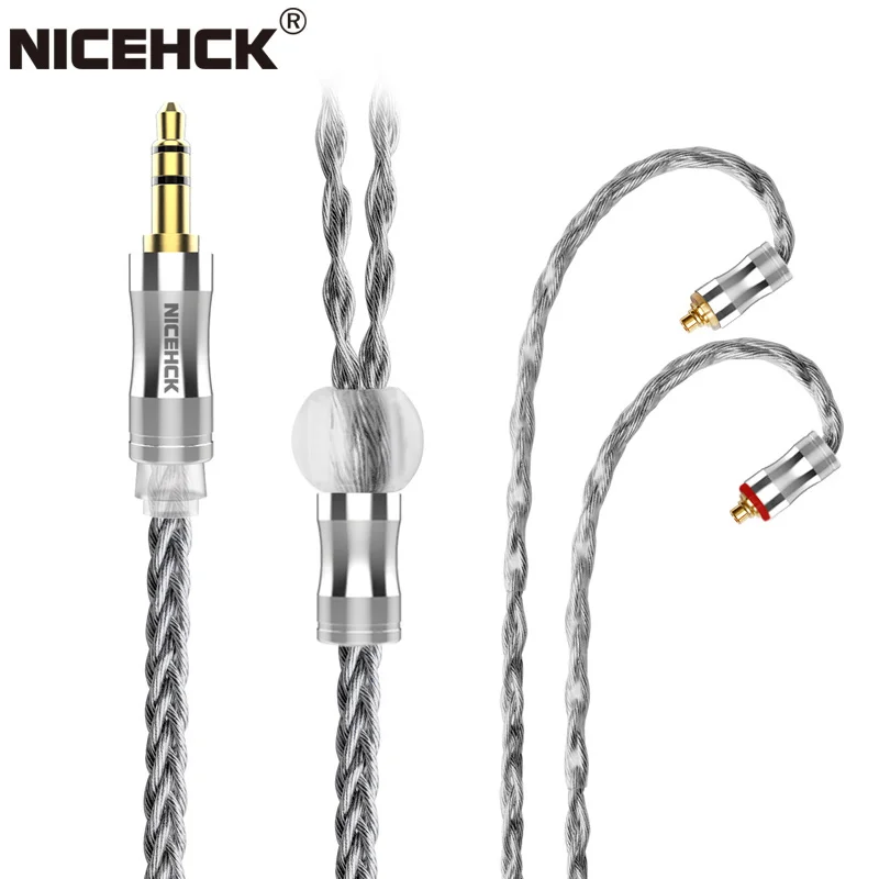 NiceHCK DarkJade 8 нитка графеновой батареи с серебряным покрытием OCC кабель наушников