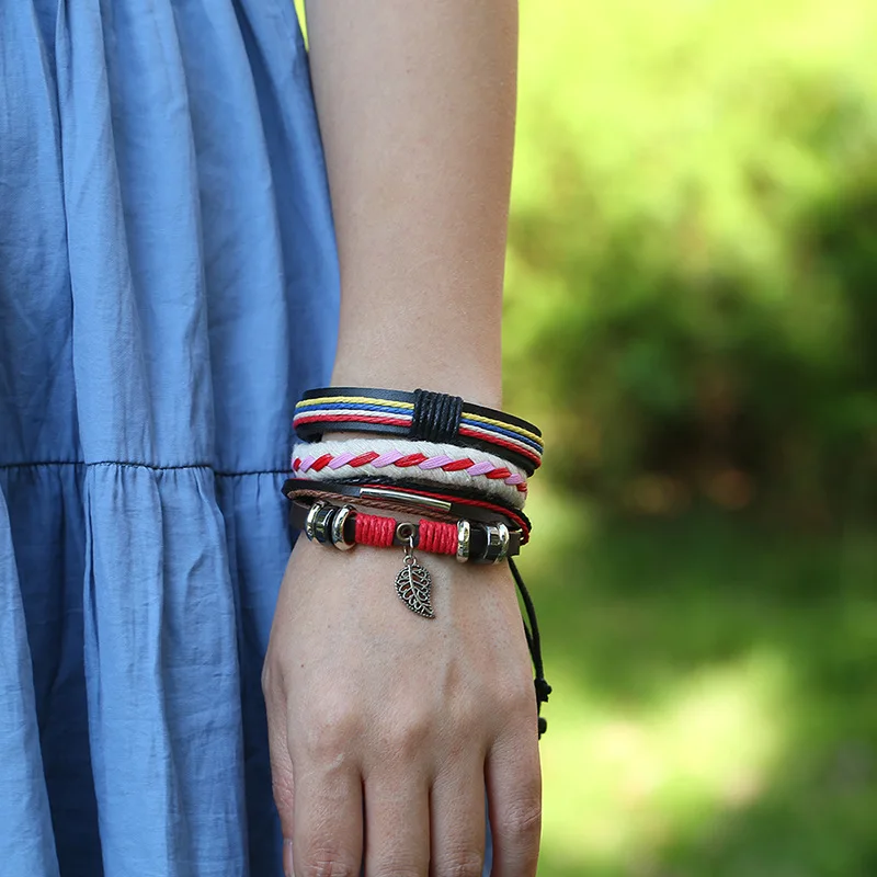 2019 прямые продажи набор сделай сам винтажный плетеный браслет из трех частей