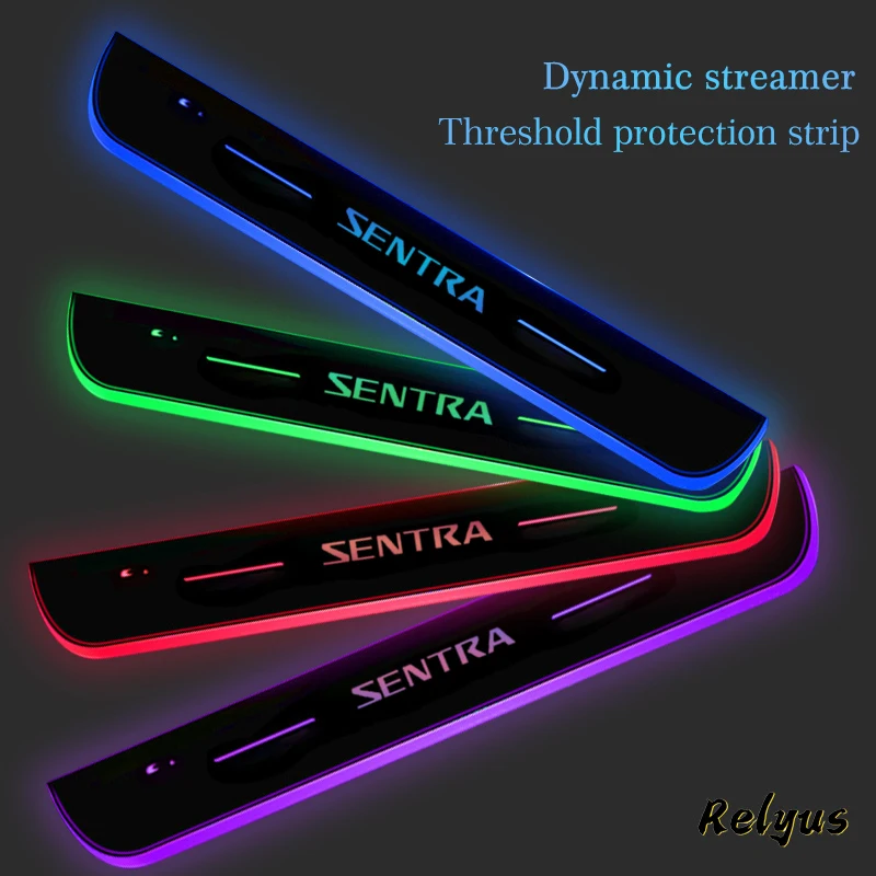 

Luminous Car Logo Moving LED Welcome Pedal Car Door Sill Pathway Light For Nissan Sentra B13 B14 B15 B16 B17 Car Accessories