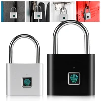 smart keyless lock fingerprint padlock small padlock fingerprint cabinet lock usb charging door locker dormitory anti theft lock