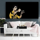 Кунг-фу суперзвезда Брюс Ли холст известная картина цифровой Плакаты печать, Картина Настенная для Гостиная домашний декор Куадрос