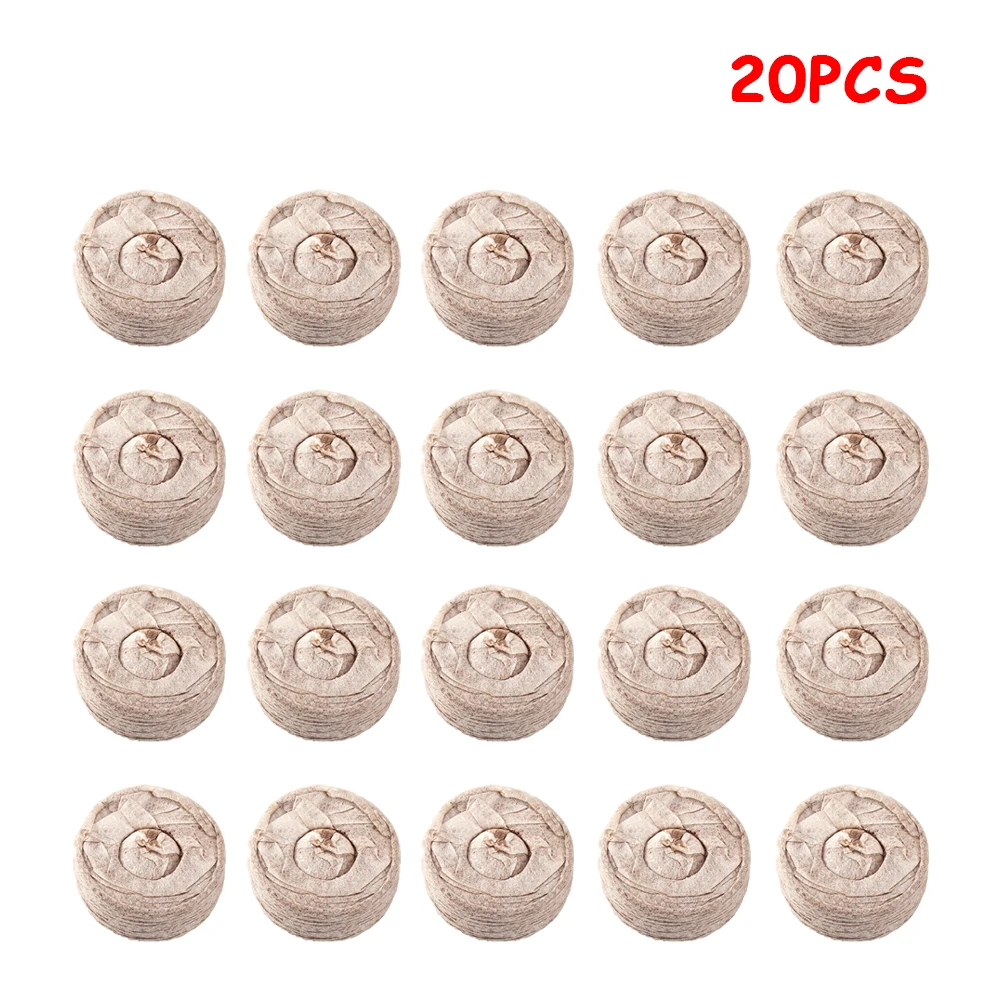 

For Garden 20/50/100pcs-pack 25mm/30mm Jiffy Peat Pellets Seedling Soil Block Maker Starting Plugs Seeds Starter Professional