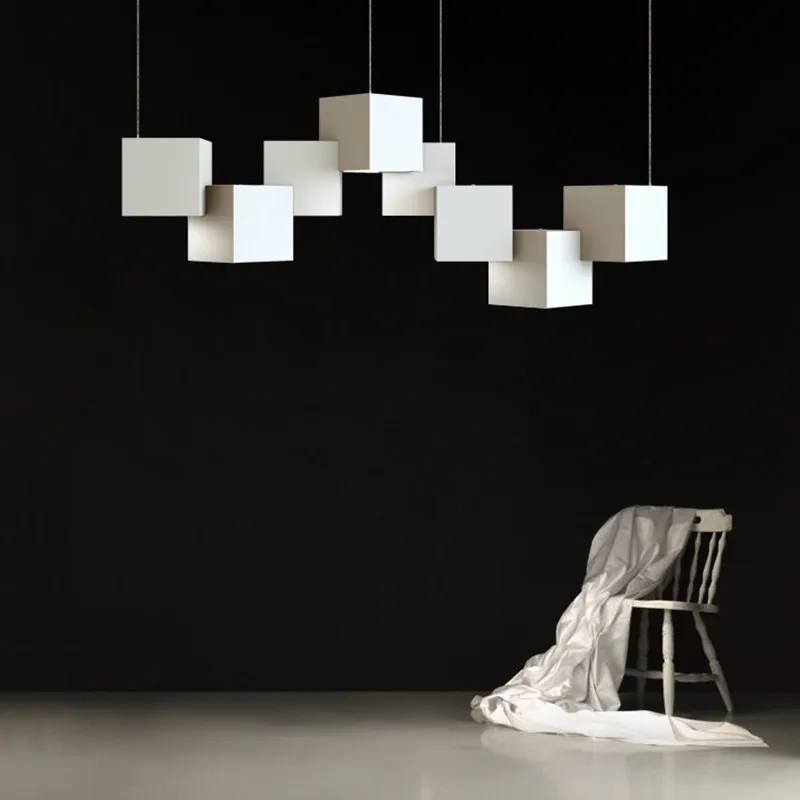 Lámpara de cubo con personalidad Simple y creativa, lámpara de cubo nórdico postmoderna para sala de estar, dormitorio, bar y salón, luz decorativa