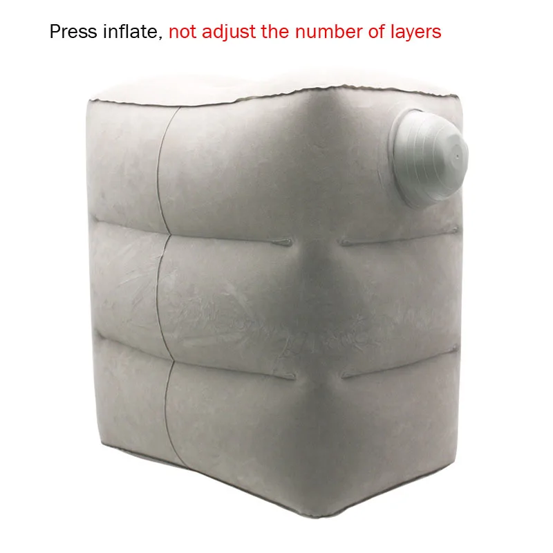 3 layers gray Новинка, надувная подушка для ног для путешествий, подушка для ног, воздушная подушка для самолета, автомобиля, офиса, подушка для ног - Цвет: 3 layers gray