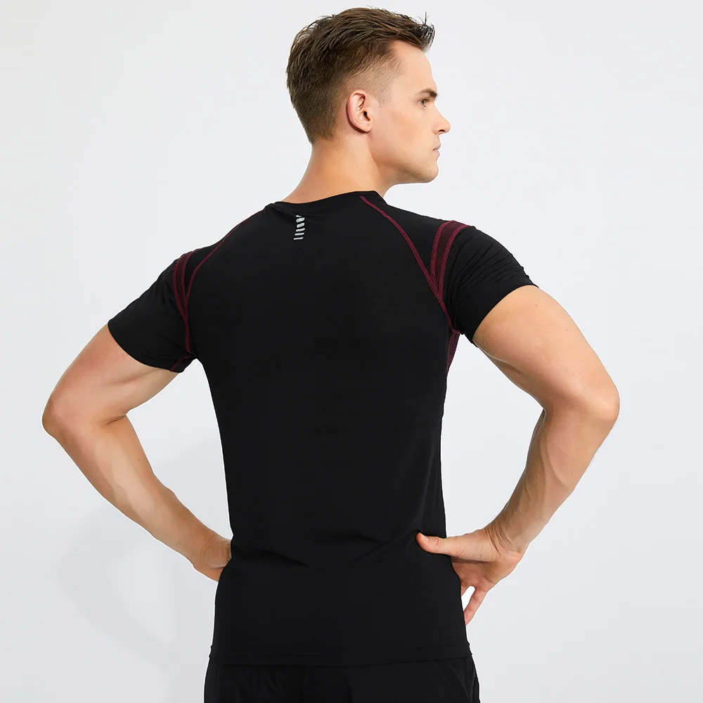 Men's Compression Running T Shirt Fitness Tight Short Sleeve Sport T Shirt Training Jogging Shirts Gym Muscle Shirts Men