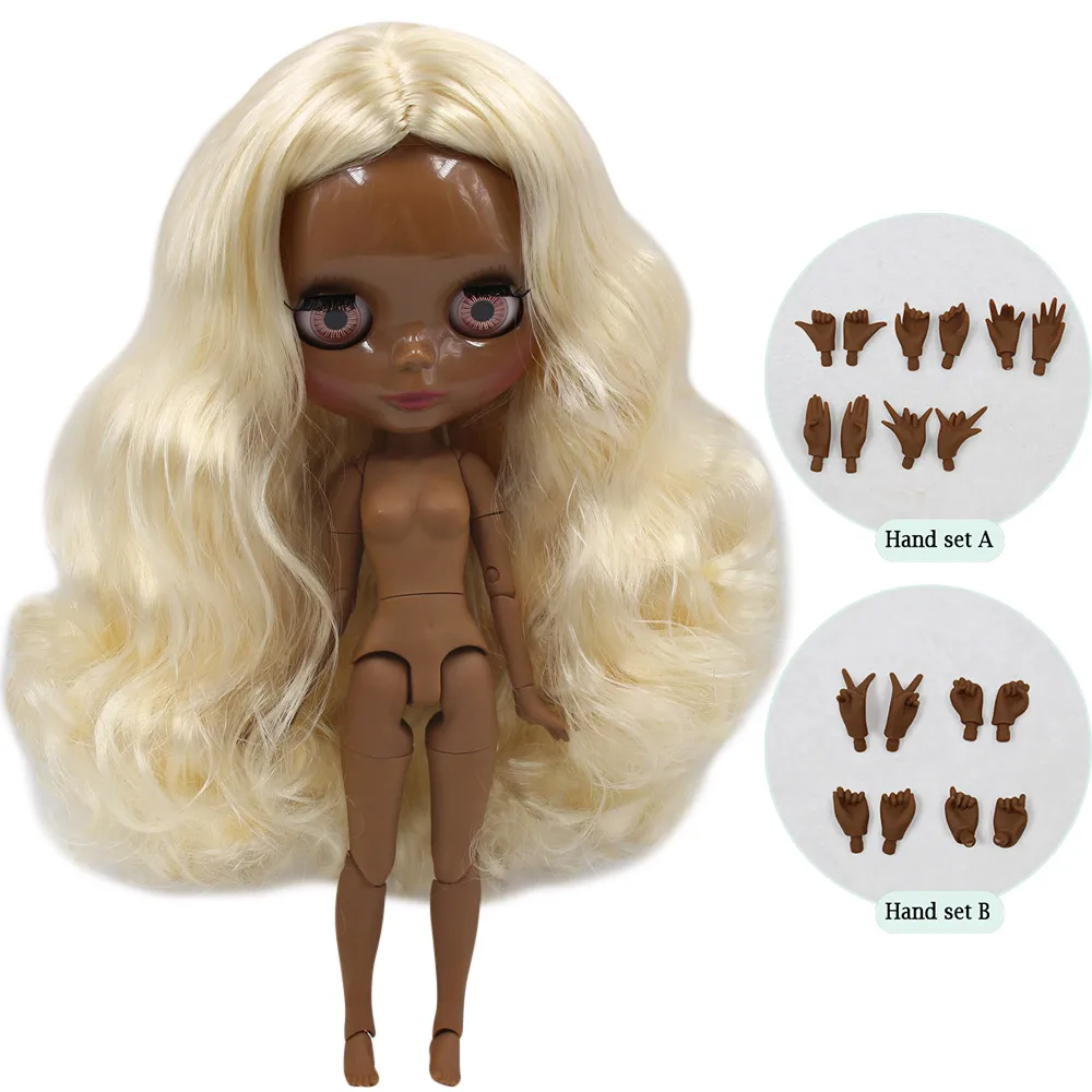 Ледяная Blyth фабрика кукла подходит для одевания самостоятельно DIY Изменить игрушка BJD Специальная цена - Цвет: super black