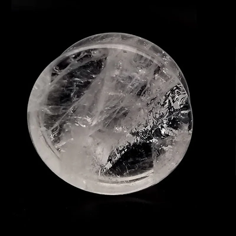 Натуральный Белый хрустальный камень jinzeyi ушной профиль для расширения ушей