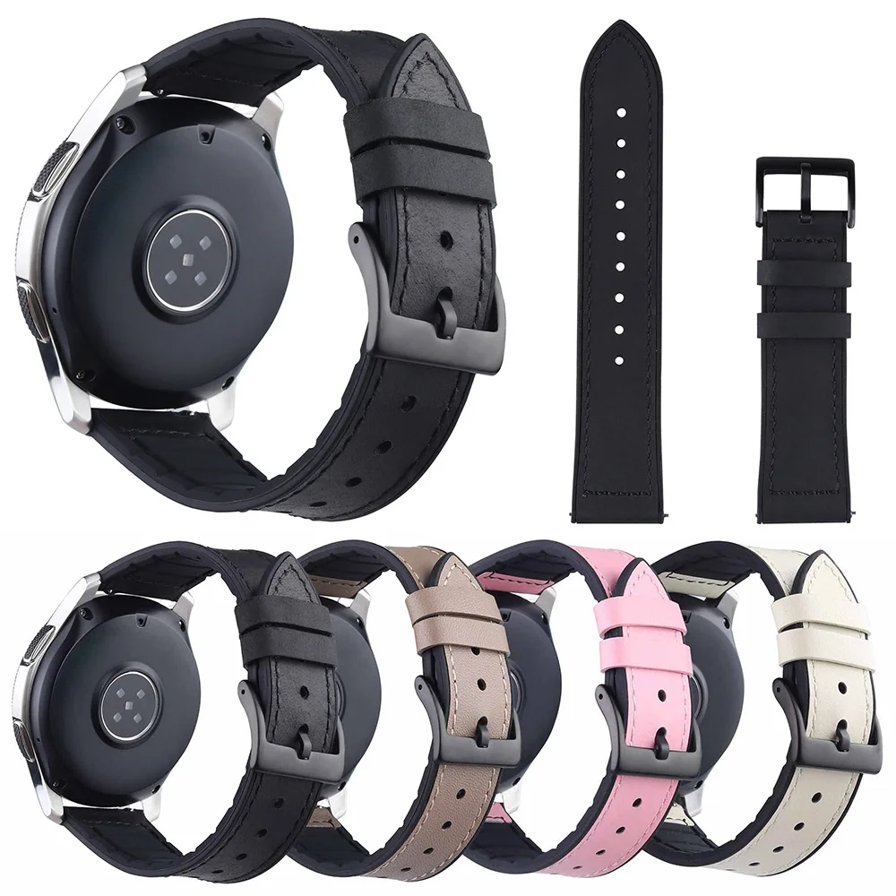 Ремешок силиконовый для наручных часов модный кожаный браслет Samsung Galaxy Watch 46 мм/42