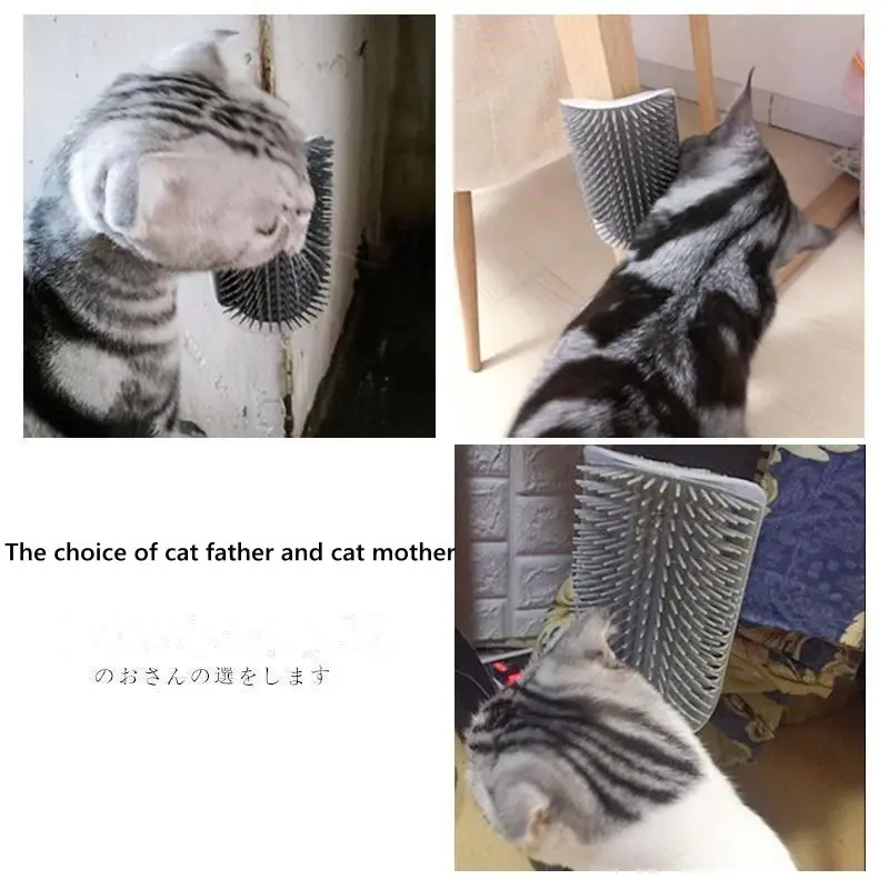 

Pet toy For Cat Brush Corner Cat Massage Self Groomer Comb Brush With Catnip Cat Rubs The Face With Tickling Comb cat's favorite