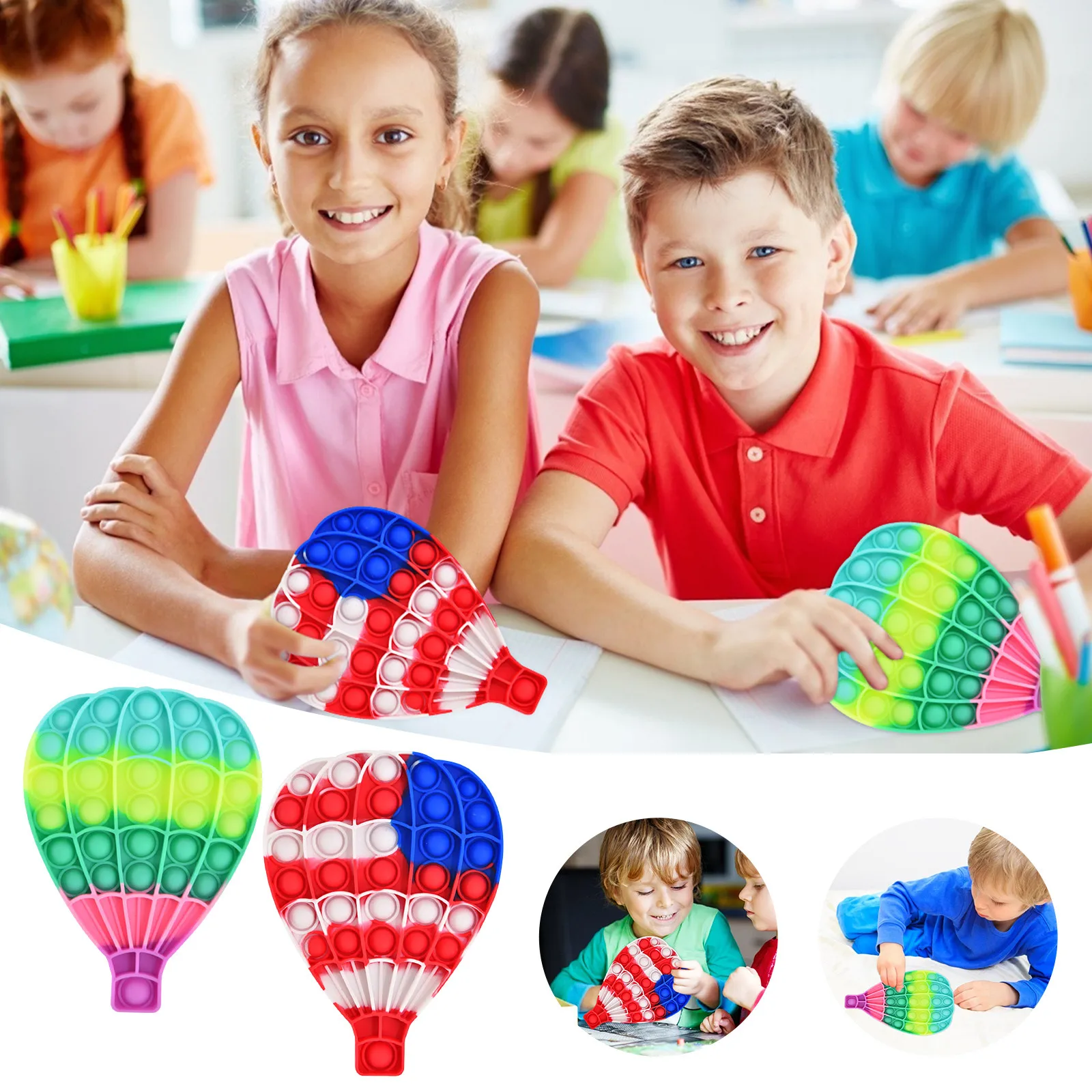 

Новинка 2021, детские игрушки, новый воздушный шар радужного цвета, силиконовая декомпрессионная игрушка для взрослых и детей, игрушка с медл...