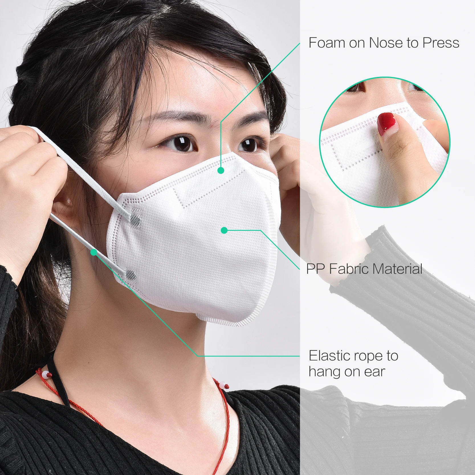 Одноразовая Пылезащитная маска SAFEYEAR (10 шт.)-индивидуальная маска-респиратор SM006