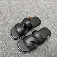 2021 crossover band sandals for men the imported calf leather upper is light and thin