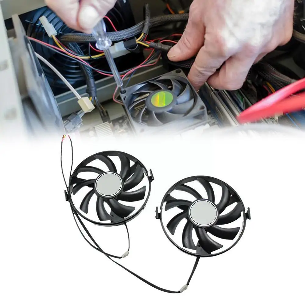 

1Pair Graphic Cards Cooling Fans for XFX R9 370/380/380X/ R7 370/360 Computer GPU Air Cooler FDC10U12S9-C L9A1