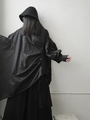 Оригинальная Свободная рубашка в стиле темного Ямамото Женская необычная