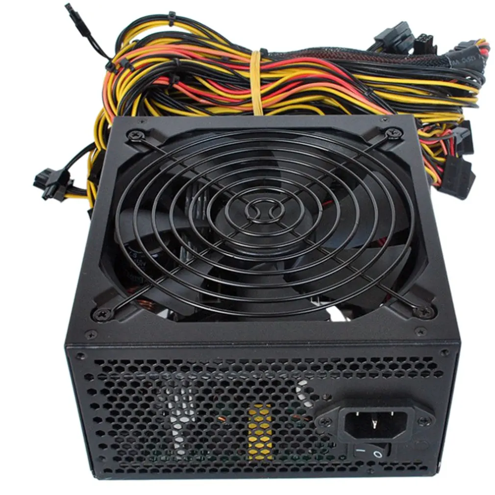 1800W PC Power Supply 1800W ATX PSU for RX470 RX580 RX570 RX560 PicoAsic Bitcoin Miner ATX Mining Machine Support 6 GPU