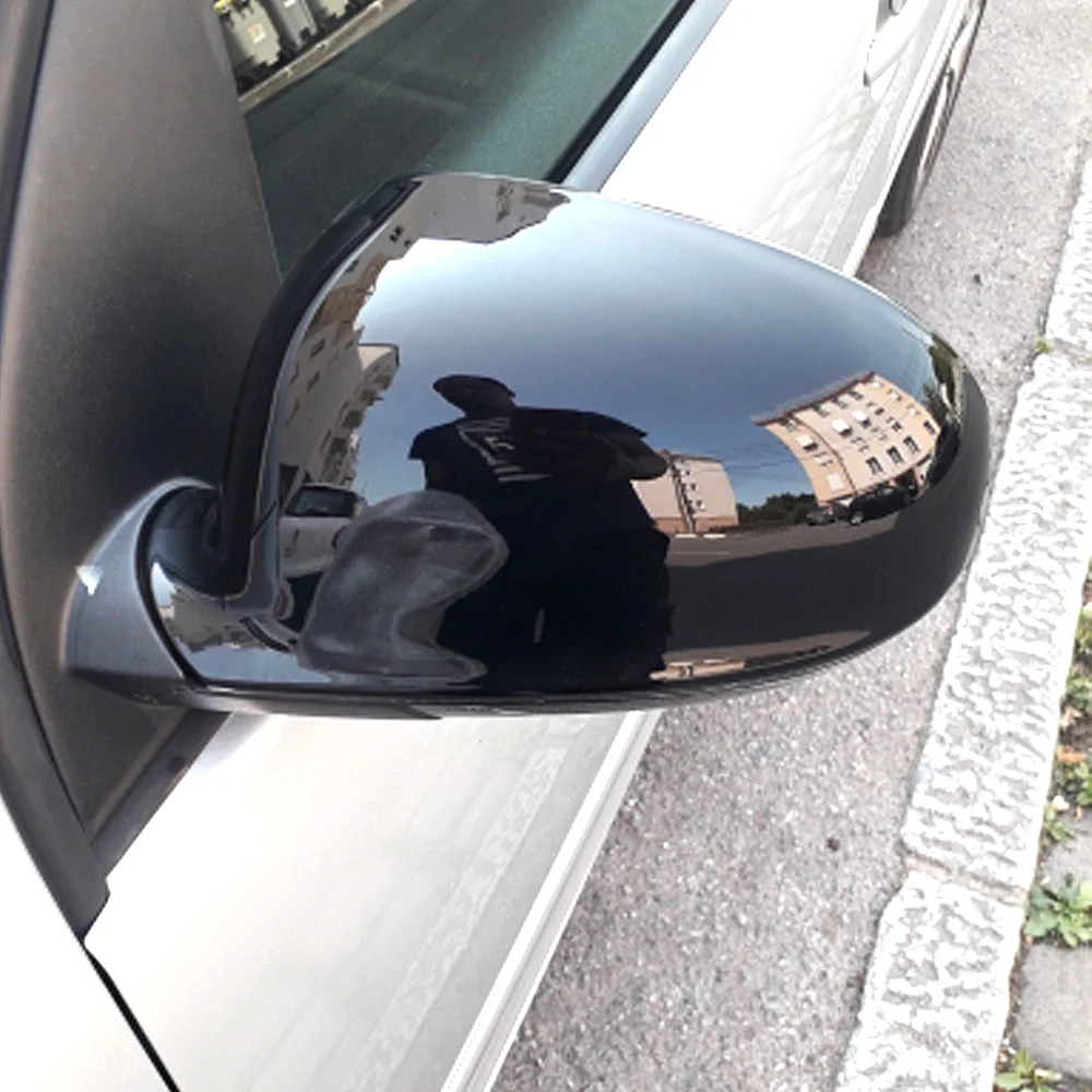 Cubierta de espejo retrovisor lateral para coche, cubierta de repuesto, color negro, para VW GOLF 5 V MK5 GTI Jetta Passat B5.5 B6 EOS Sharan Superb, 2 unidades