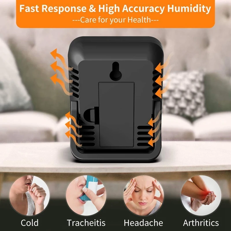 2Pcs Room Thermometer Digital Hygrometer Humidity Gauge Indicator Indoor Temperature And Monitor With Backlight | Инструменты