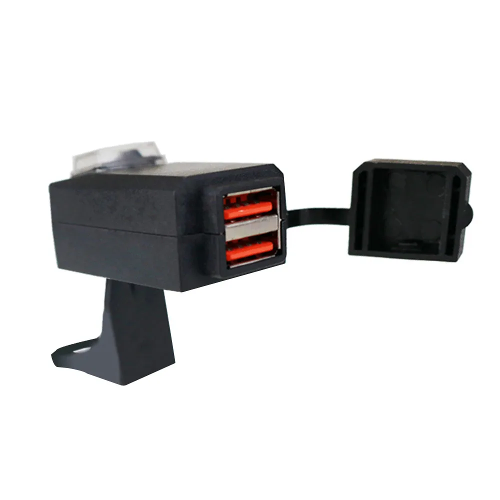 Black QC 3.1A Dual USB 9-12 V Waterproof Motorbike Motorcycle Handlebar Charger Adapter Power Supply Socket For Mobile Phone | Автомобили