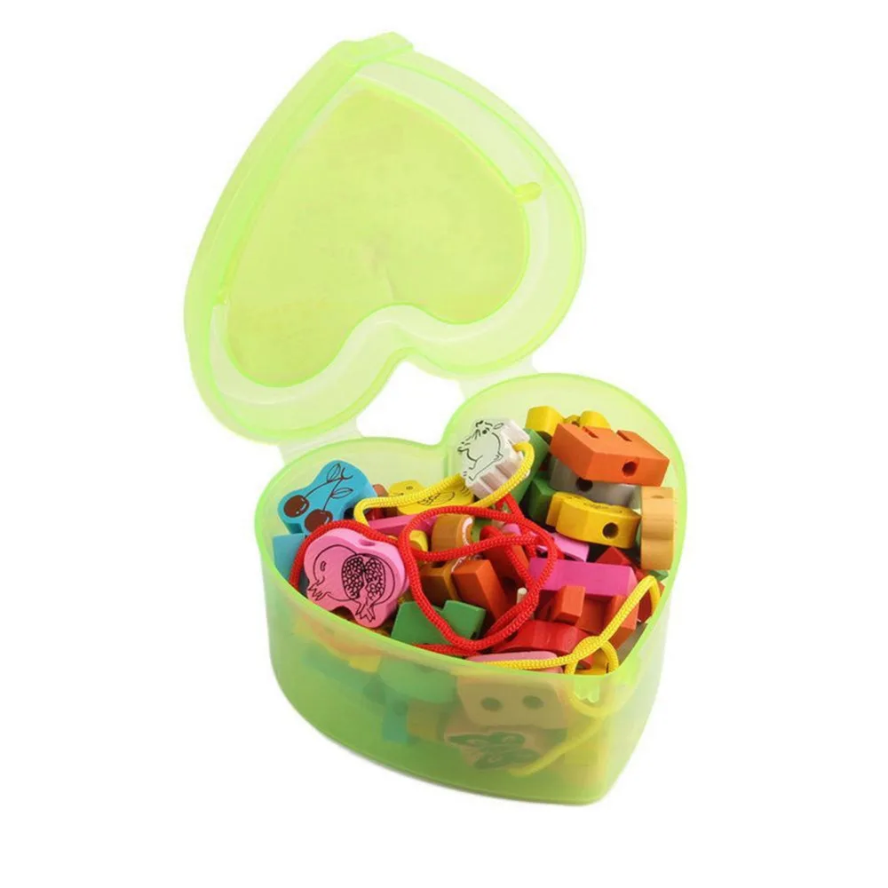 1 Набор интересные деревянные бусины на шнуровке животные нанизывающие игровые