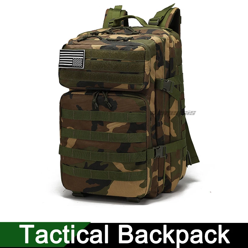 

Tactical Backpack Hiking Climbing Camping Shooting Cs Camo Bag Molle Military Hunting Trekking Travel Cycling Sports Rucksack