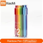 12 шт.кор. оригинальная гелевая ручка Xiaomi mijia KACO Шариковая ручка для школы официальная Подпись Радужная ручка цветные чернила