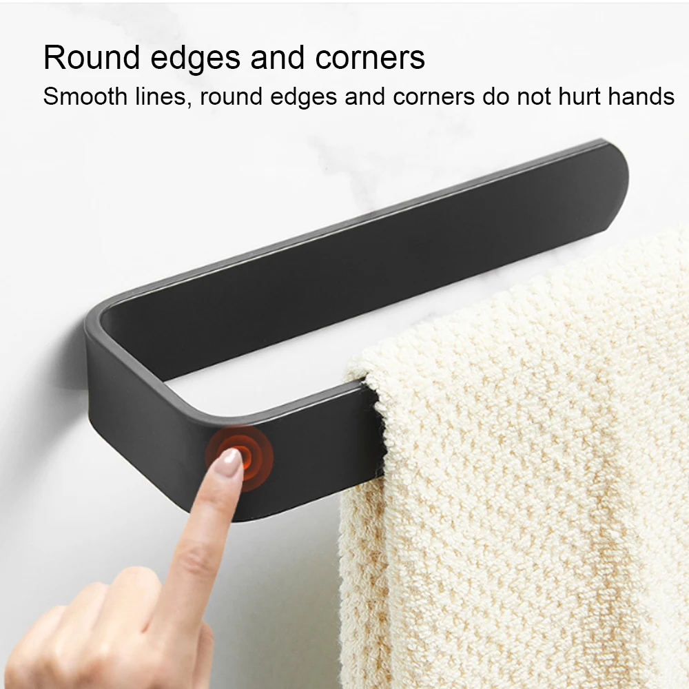 

Acrylic Toilet Paper Holder Tissue Rack Wall Mounted Bathroom Kitchen Roll Holder Paper Tissue Rack Hook Modern Black Hanger