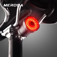 meroca upgrade smart bicycle rear light auto startstop brake sensing bike light ipx6 waterproof led charging cycling taillight