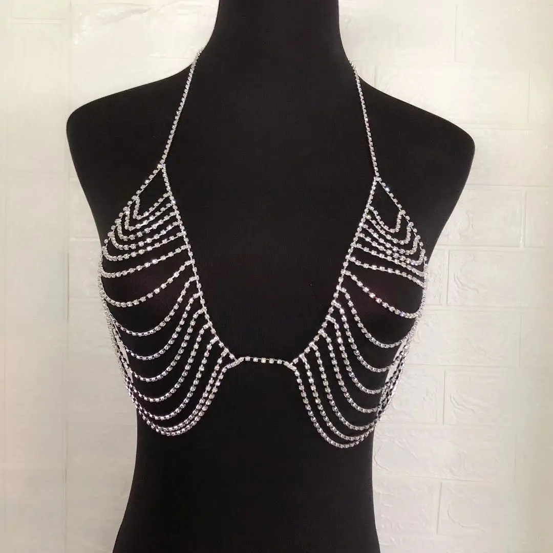 Европейские и американские женские модные трендовые пикантные стразы на цепочке