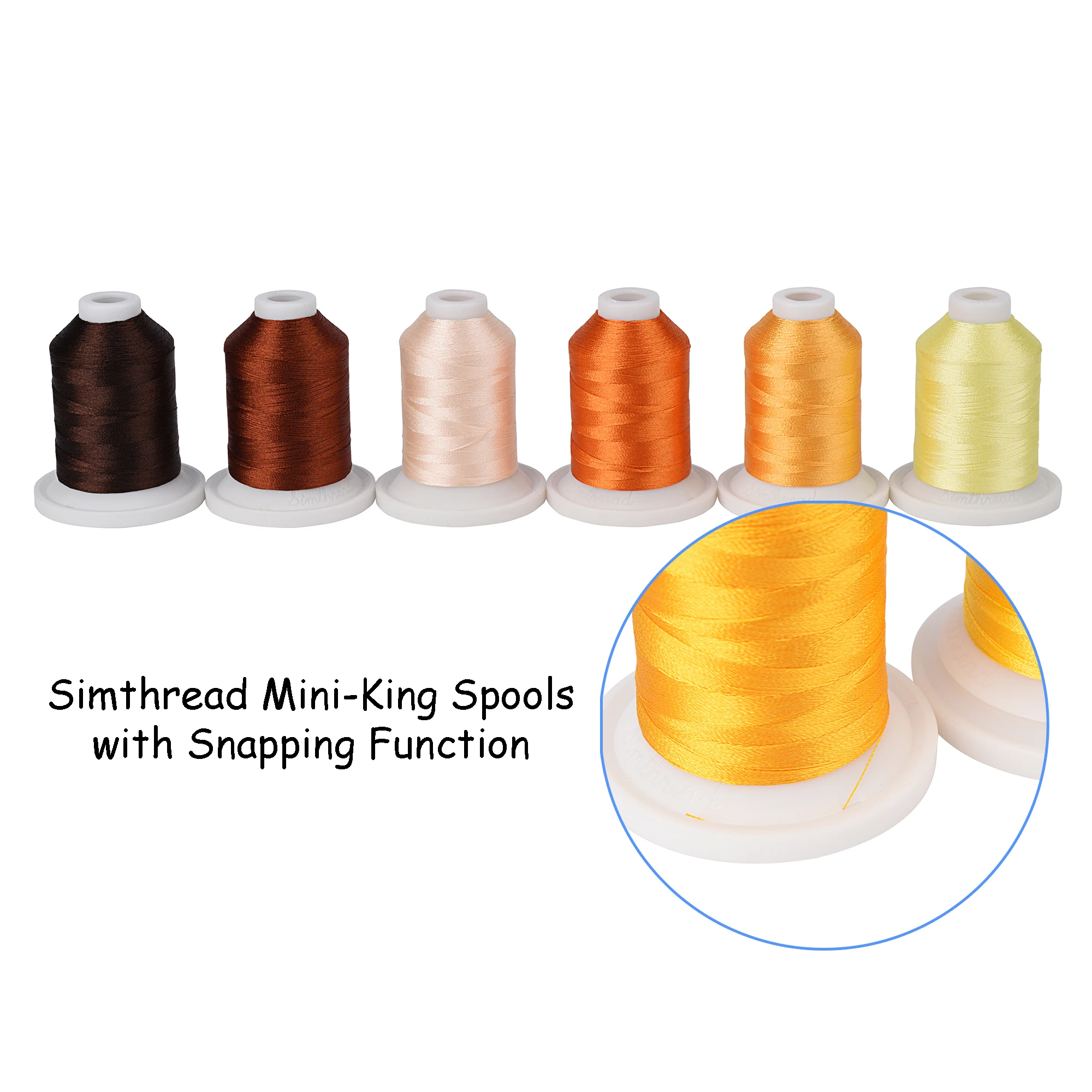 Нить для вышивальной машины Simthread 40 Brother Colors 800Y со змеиными катушками|Нитки пряжи|
