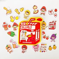 40 pcs bag vitamin fruit little friends paper stickers diy album notebook decorative stickers