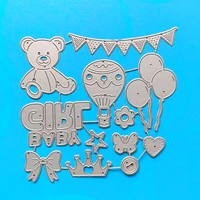 yinise metal cutting dies for scrapbooking stencils baby girl bear diy paper album cards making embossing folder die cuts mold