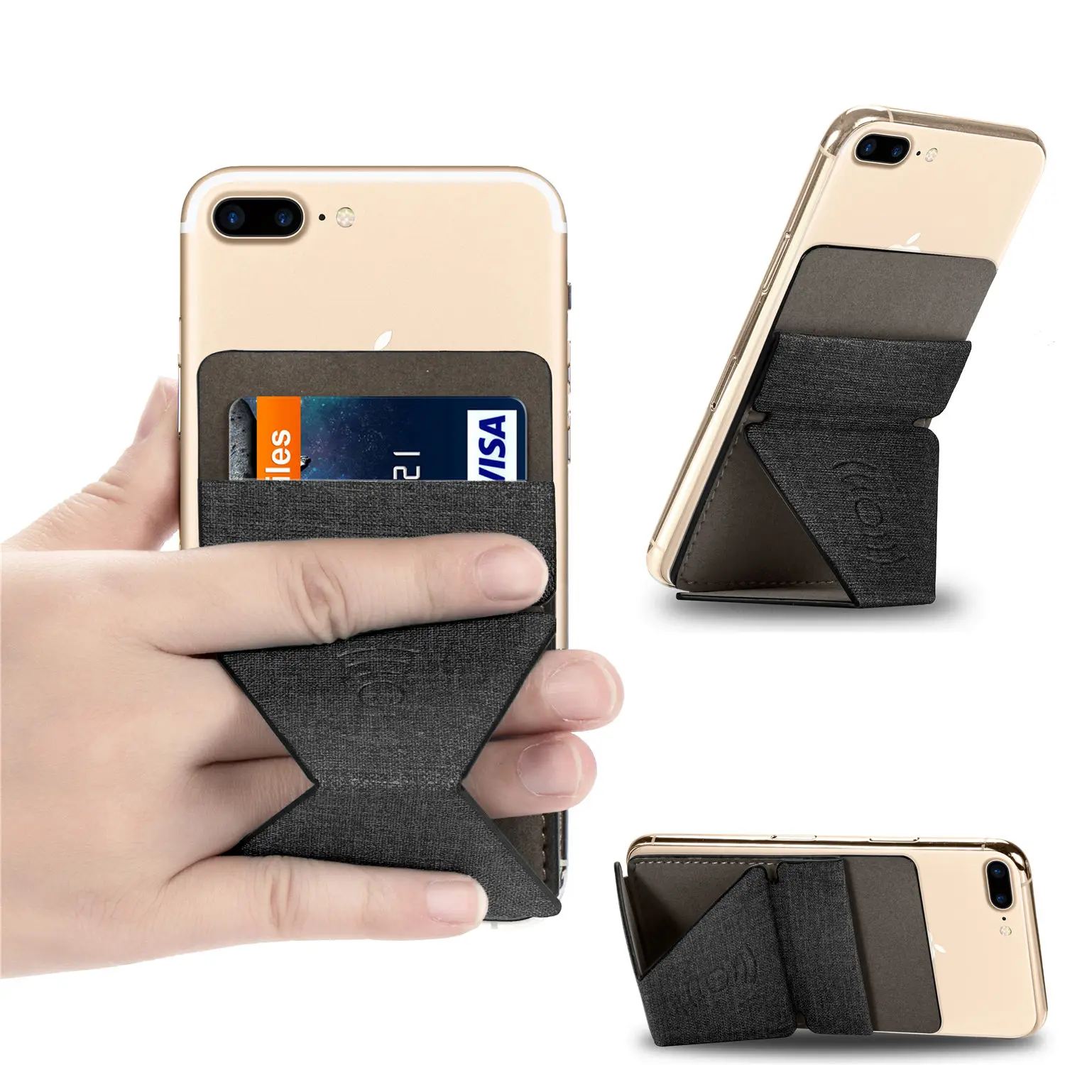 

Canvas Car Magnetic Adhesive Back Sticker For iPhone 13 12 11 Pro Max XR Wallet Card Phone Holder For Samsung S21 S20 Ultra POCO