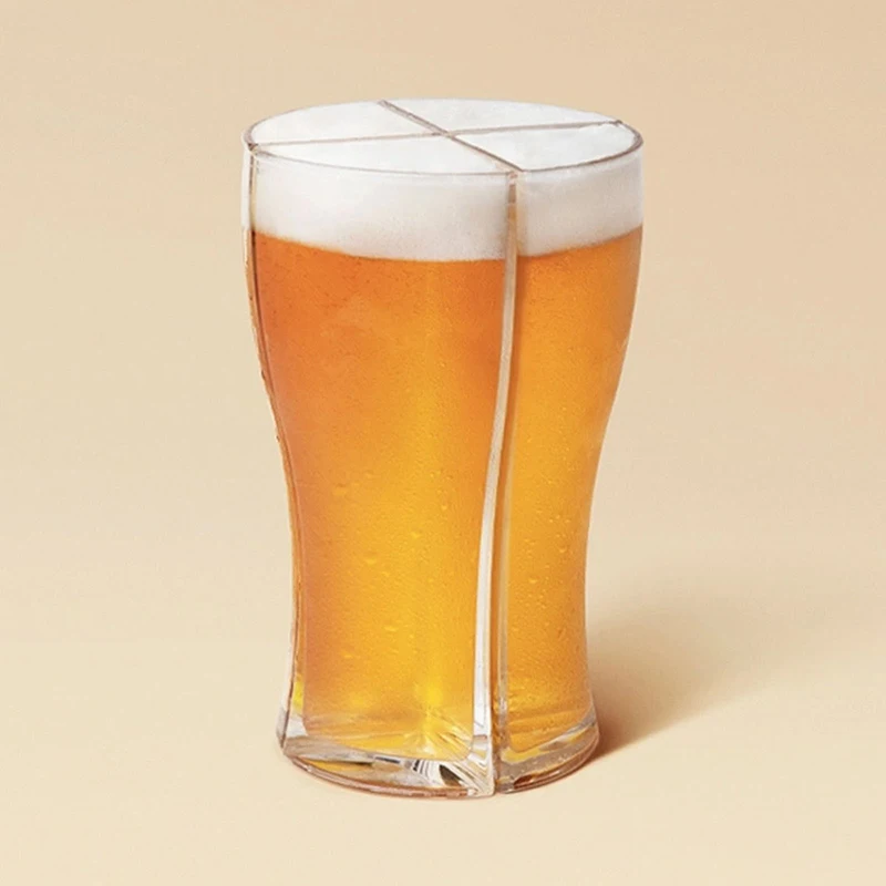 Стеклянная пивная кружка 4 в 1 для домашнего сада пива толстая небьющаяся