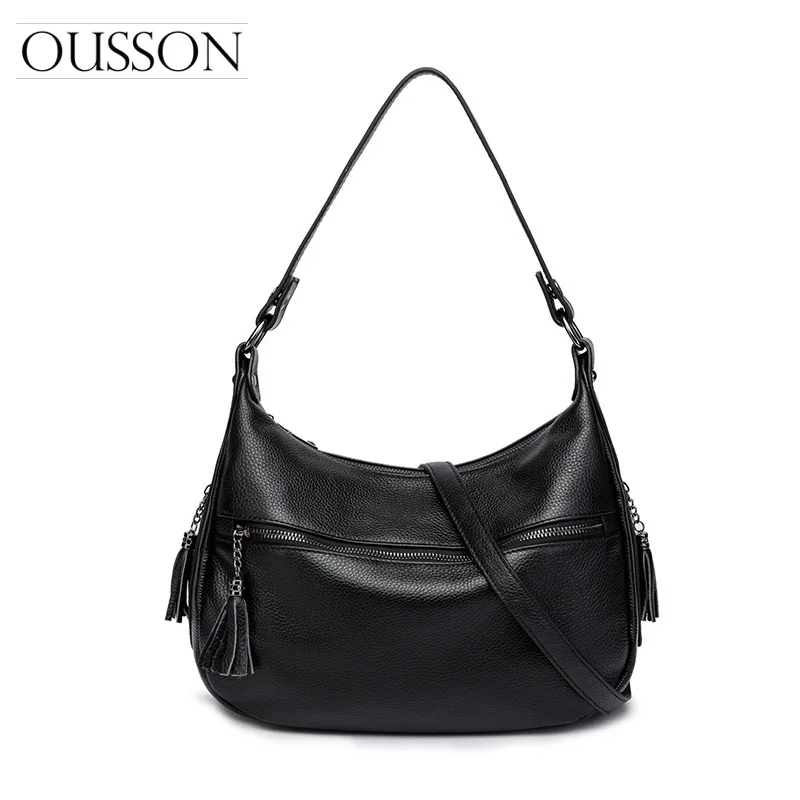 

OUSSON 2021 New Design Leather Large Capacity Shoulder Bag Fashion Messenger Bag Multifunctional Crossbody Bag For Women