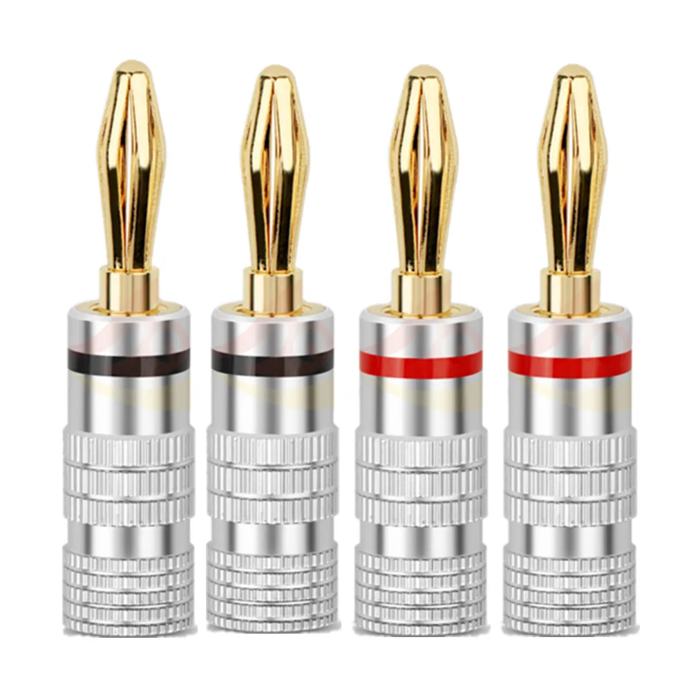 10 шт. разъемы с вилками типа банан Динамик s Позолоченные 4 мм разъем &quotбанан&quot