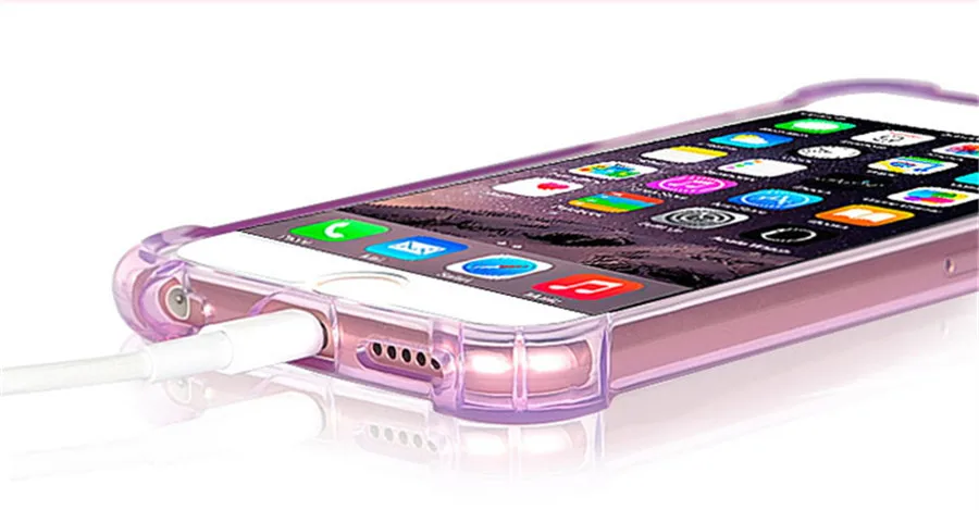 

Full Protect Anti-Knock Silicone Phone Case For iPhone X 7 6 6S Plus 5 SE 2020 XR XS 12 11 Pro MAX Transparent Back Cover cases