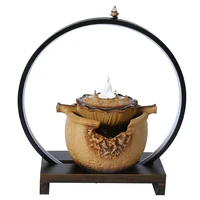 flowing water ornaments ceramic living room fortune fountain decoration tea room zen landscape backflow incense crafts