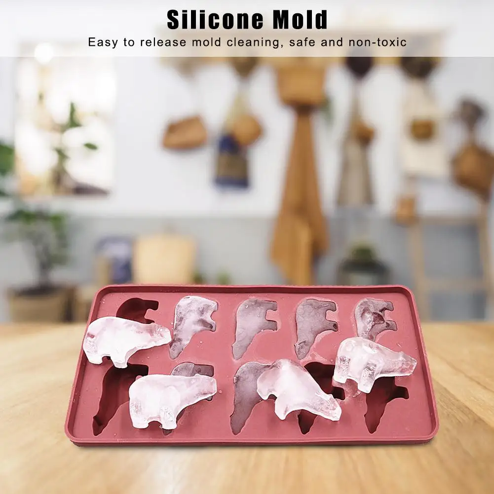 Силиконовые формы для льда с 10 отверстиями форма в форме симпатичного белого