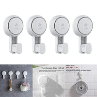 4 pcs the vacuum suction cup can be used repeatedly the detachable suction cup hook has no perforation white