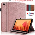 Для Samsung Galaxy Tab A7 10,4 2020 чехол для планшета SM-T500 SM-T505 кожа Смарт Стенд цветок для Fundas Samsung Tab A7 крышка T500