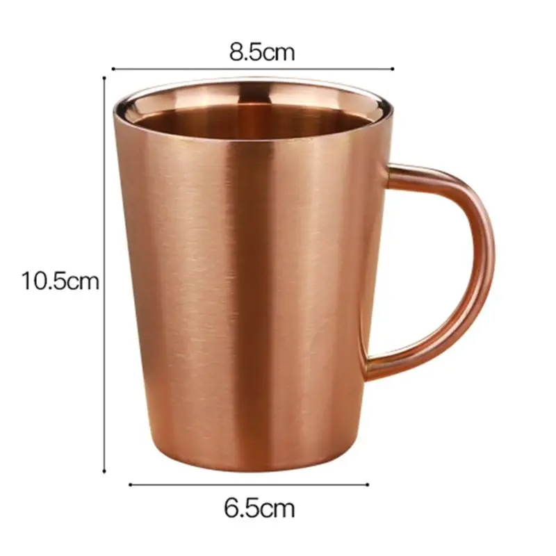 

340ml Stainless Steel Coffee Mug Double Wall Portable Travel Beer Tea Water Cup 27RE
