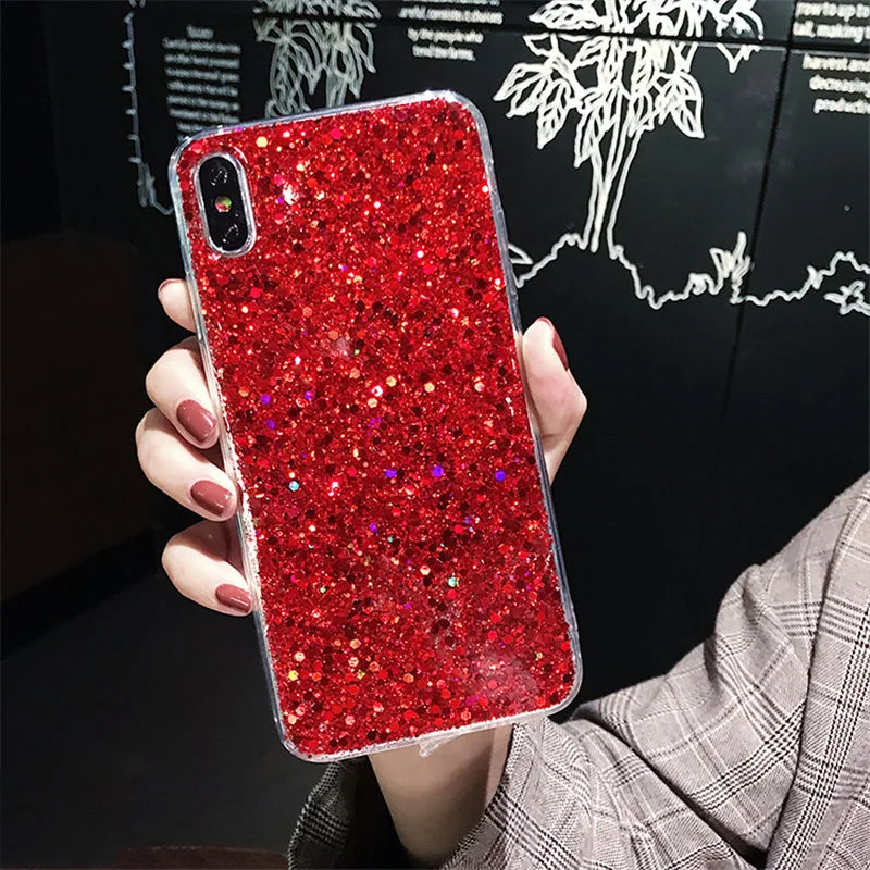 Блестящий блестящий чехол для телефона iPhone 11 Pro Max 6 6S Plus, блестящий силиконовый чехол с кристаллами для iPhone 11 XR XS Max 7 8 Plus