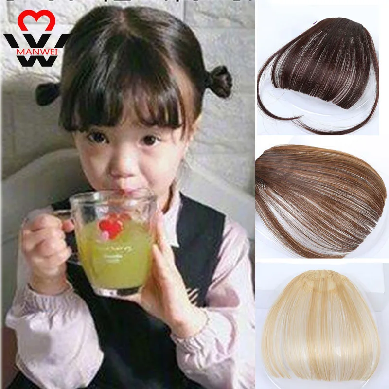 MNAWEI имитация челок заколка шиньон черный коричневый блонд синтетические волосы