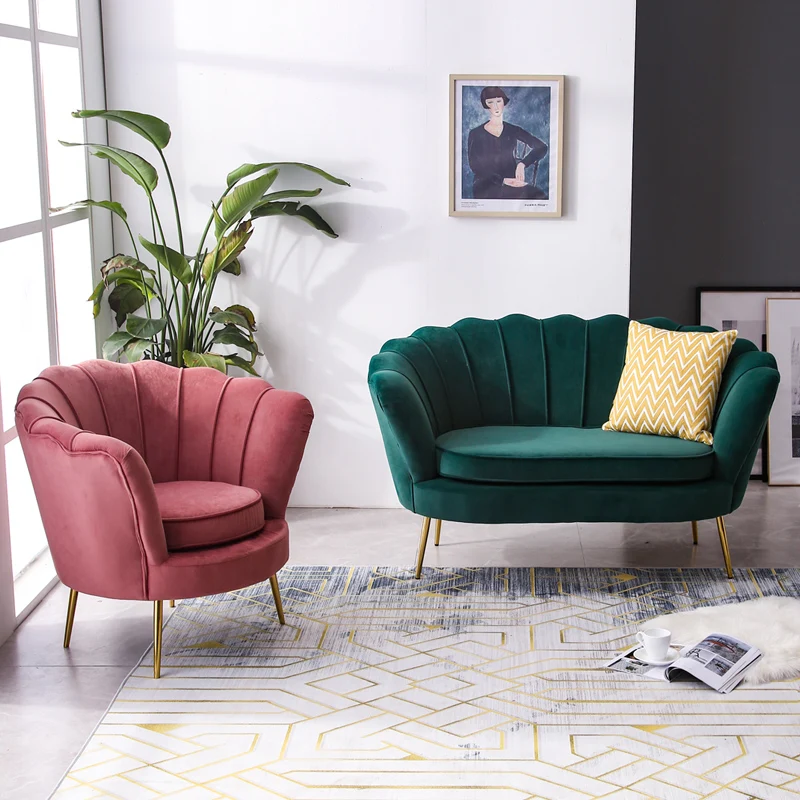 Одиночный диван скандинавский сетчатый красный светильник роскошный балкон