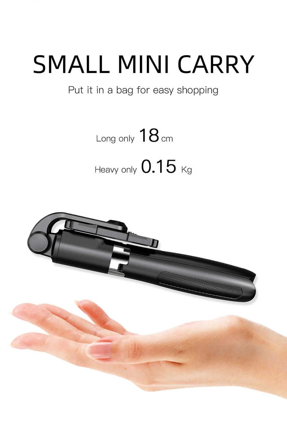 Bluetooth селфи палка со штативом из пластикового сплава для