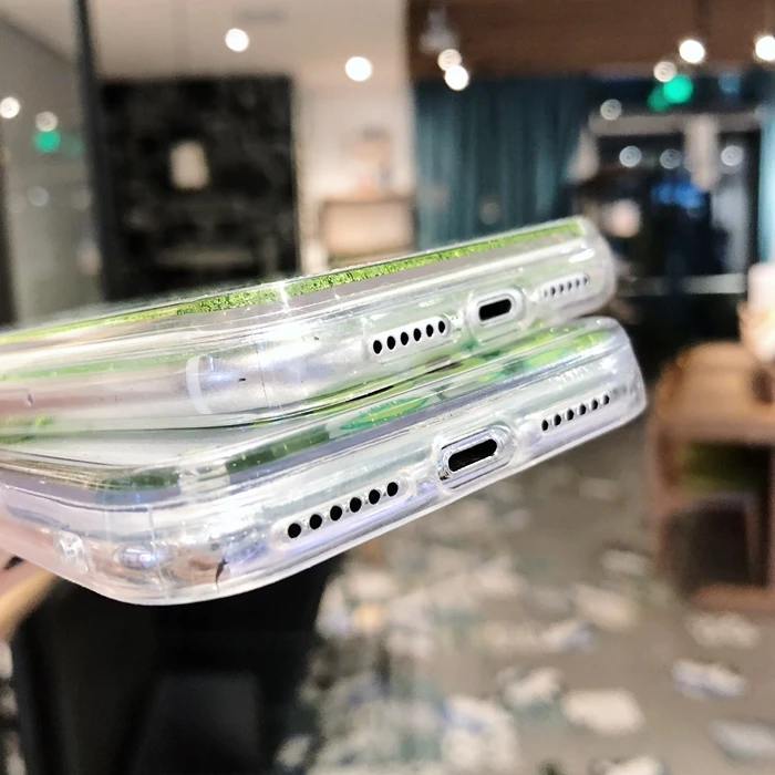 Динамичный жидкий песок фрукты Capinha для iPhone X 10 8 Plus 7 Жесткий пластиковый Чехол 6 6s