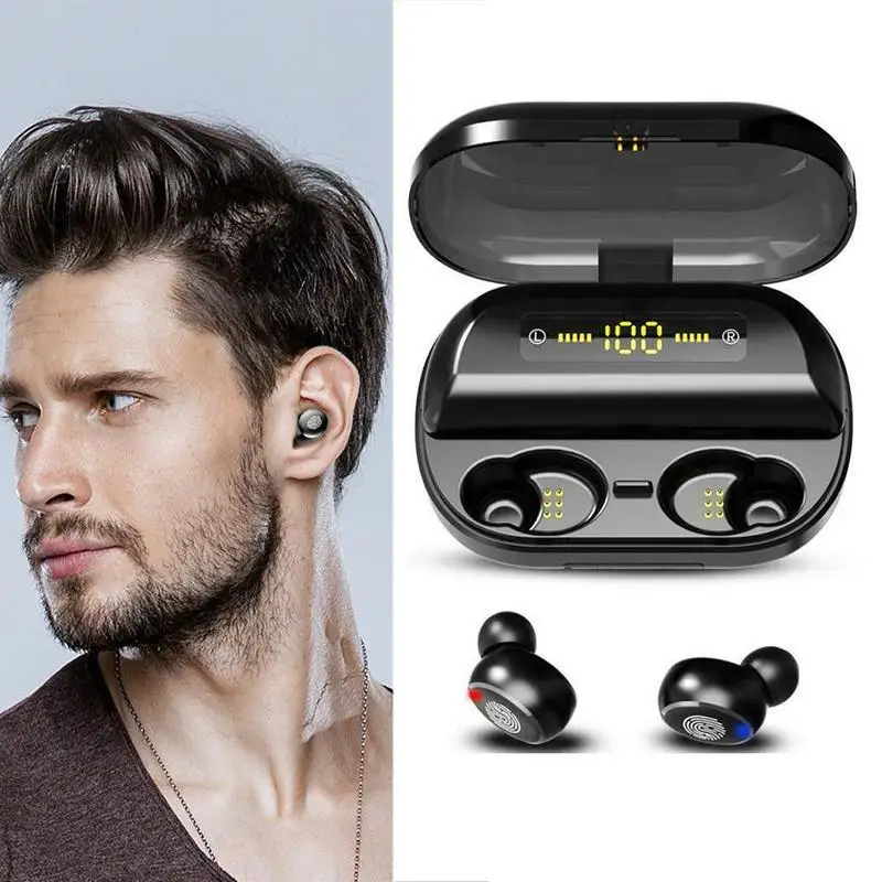 

V11 TWS Touch Wireless Bluetooth Earphones 5.0 Headset IPX7 Waterproof Earbuds with 2400mAh LED Power Display Charging Box